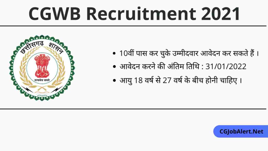 CGWB Recruitment 2021