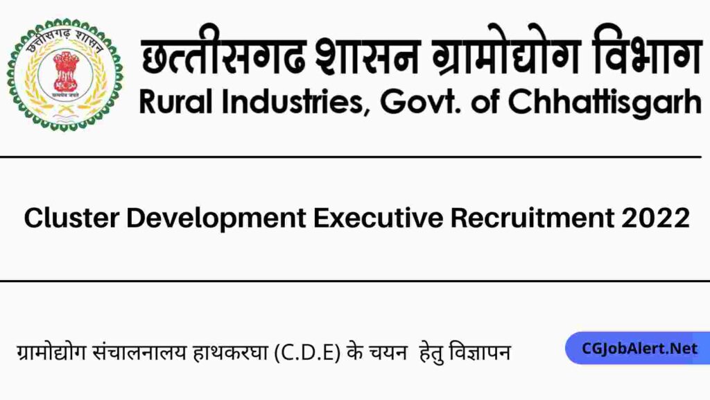 Cluster Development Executive Recruitment 2022