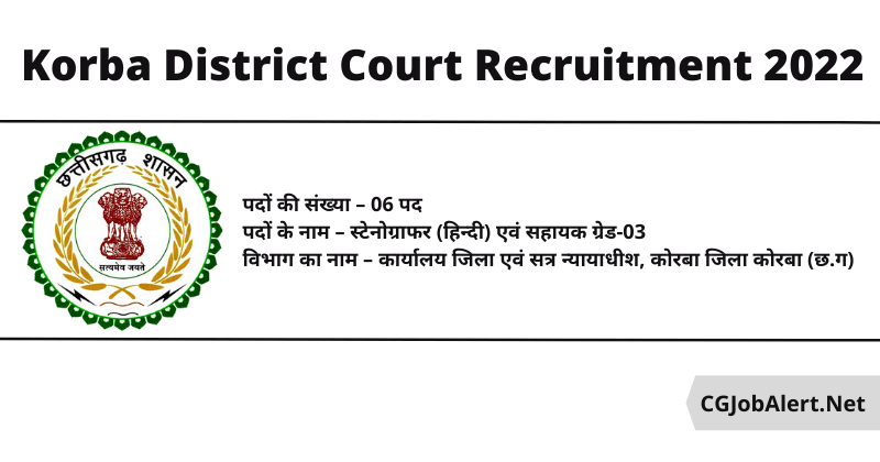 Korba District Court Recruitment 2022