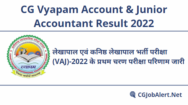 CG Vyapam Account & Junior Accountant Result 2022