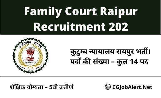 Family Court Raipur Recruitment 2022