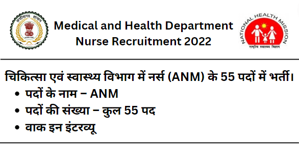 Medical and Health Department Nurse Recruitment 2022