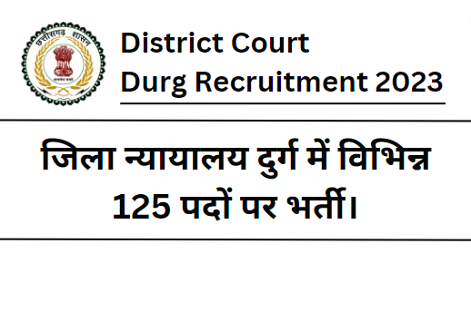 District Court Durg Recruitment 2023