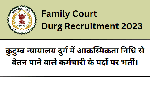 Family Court Durg Recruitment 2023