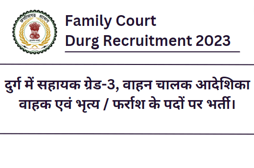 Family Court Durg Recruitment 2023