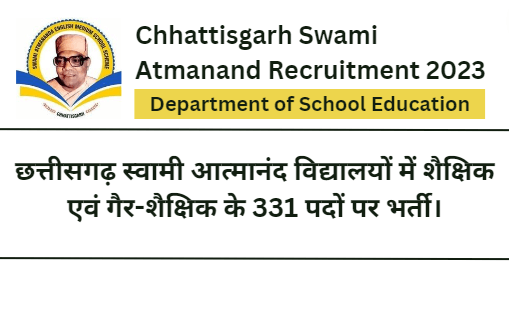 Chhattisgarh Swami Atmanand Recruitment 2023