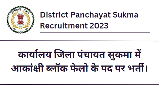 District Panchayat Sukma Recruitment 2023